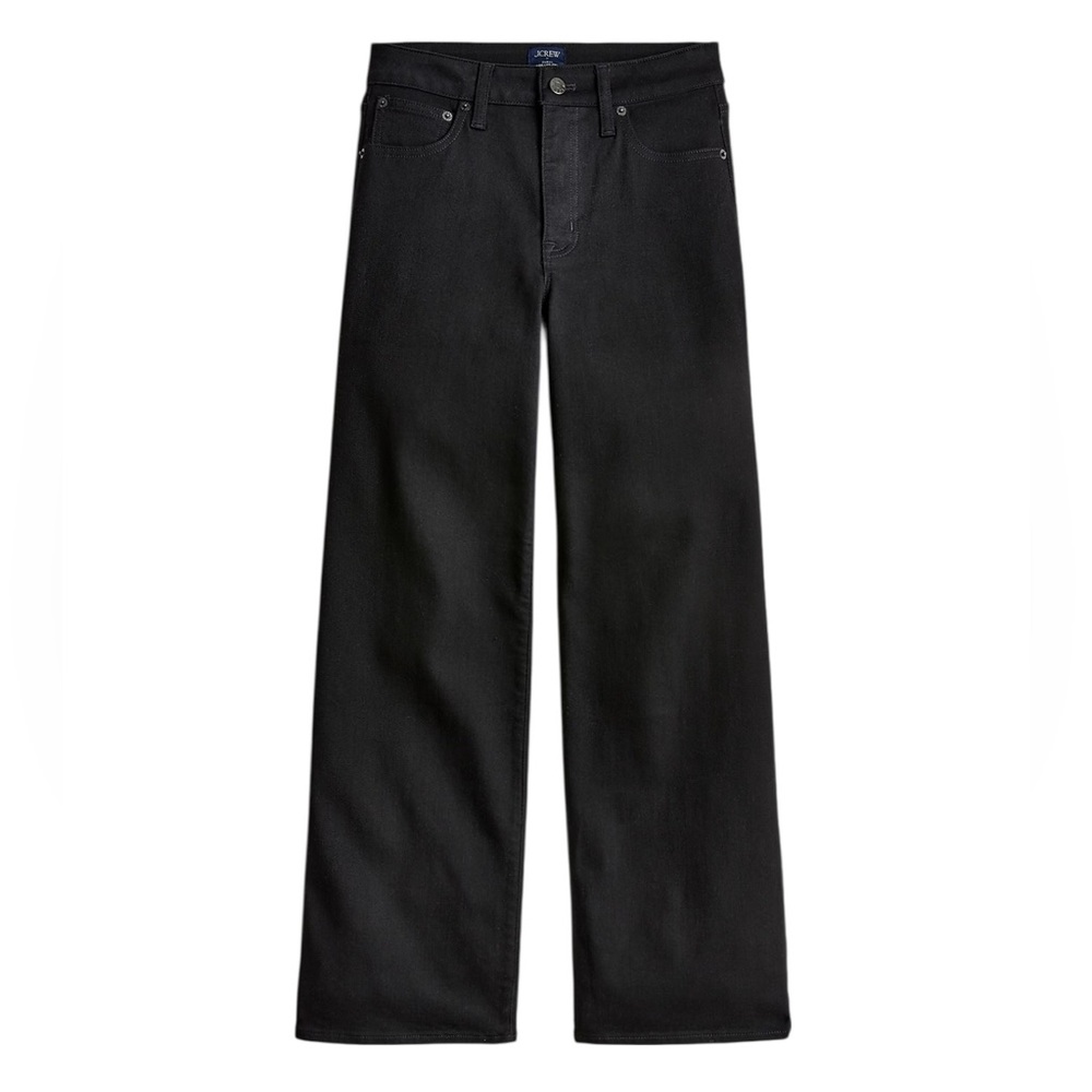 J.Crew Factory Curvy Wide-Leg Crop Jean in Black